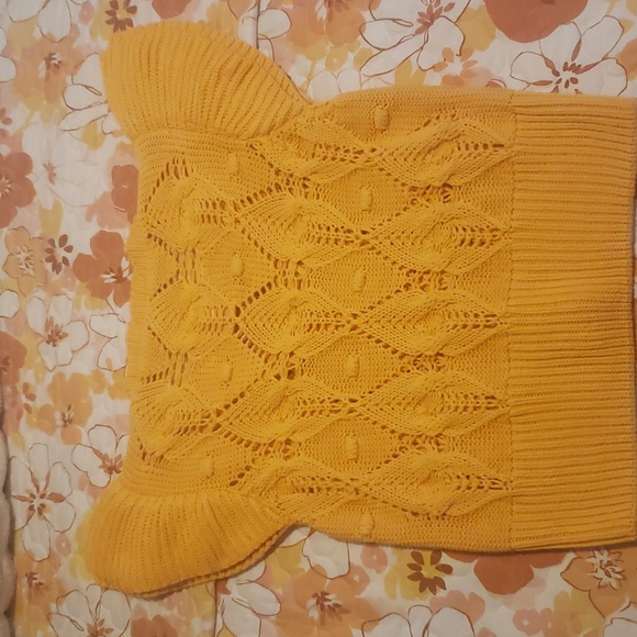 ZARA knitted button up sweater..size large..orange - Picture 5 of 5